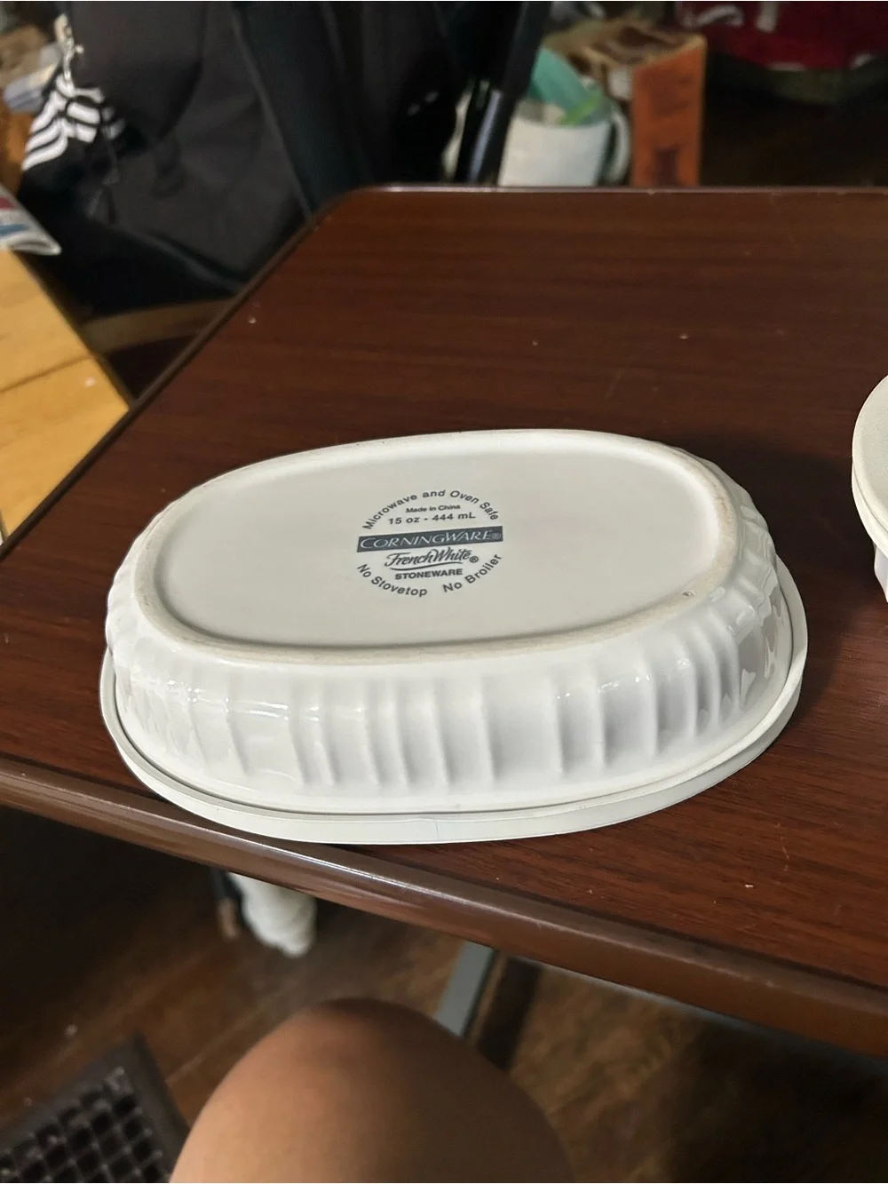 CorningWare French White Oval Stoneware Dish set of two, 15oz
